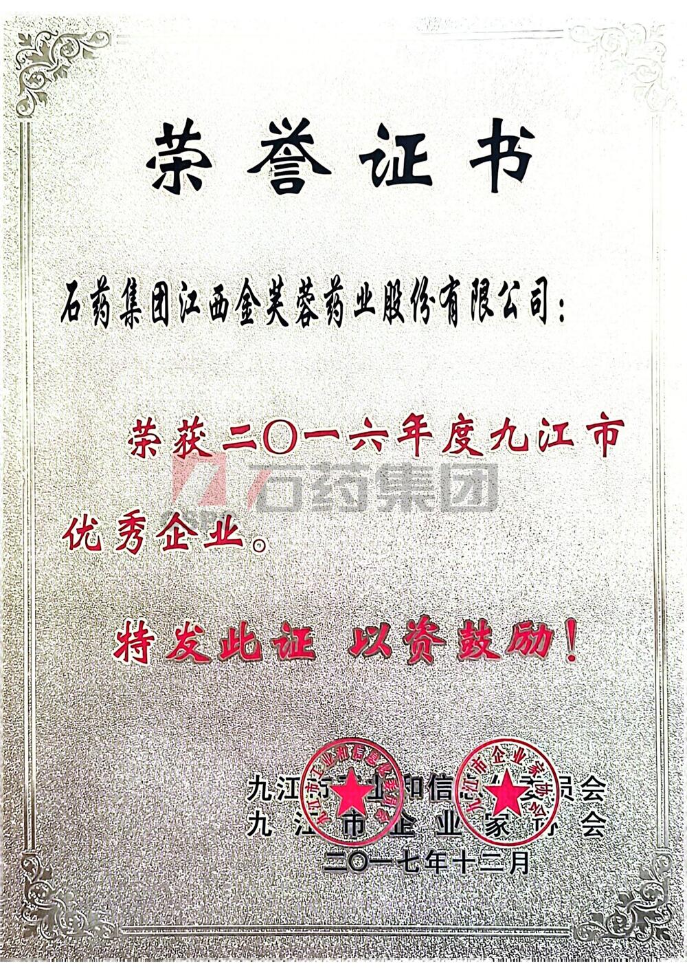 九江市优秀企业